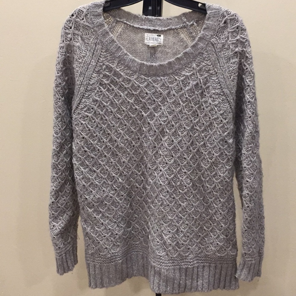 Thick gray sweater for women